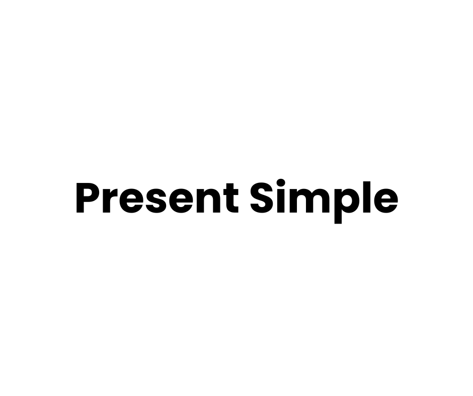 obrazek z napisem present simple
